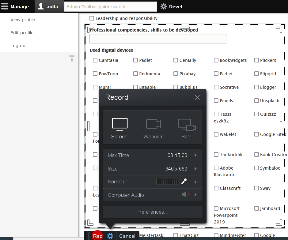 screen