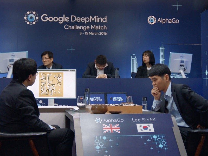 AlphaGo playing against Lee Sedol
