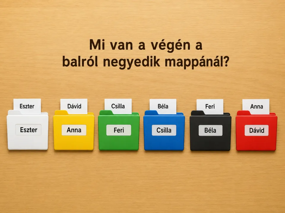 Színes mappák promptolási feladathoz