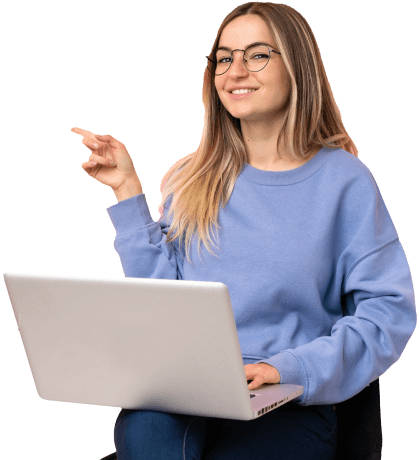 Teacher with laptop